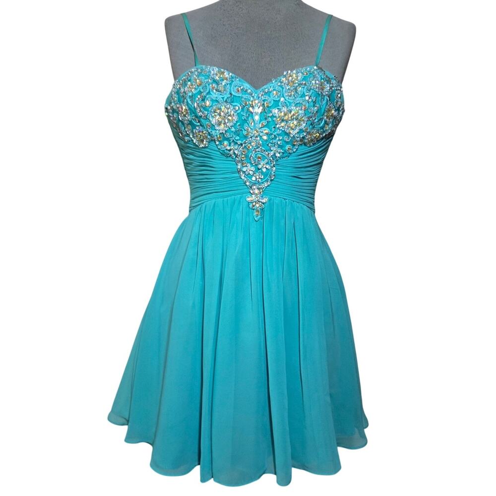 Mini Rhinestone Embellished Dress Size 1/2